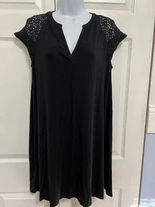Soma Pyjama Nachthemd schwarz kurzarm Gr. Small - Bild 1 von 4