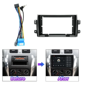 9" Car Radio Panel Bracket for Suzuki SX4 06-12 Multimedia Frame Bezel Kit Cable - Picture 1 of 8