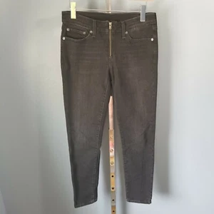 Pantalones de mezclilla ajustados al tobillo expuesta plisados lavados negros grises para mujer 27 - Imagen 1 de 11