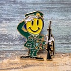 Walmart Employee Pin - Smiley Military Officer Uniform