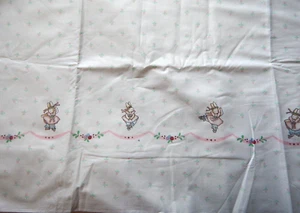 3 Yards Daisy Kingdom Ballerina Bunny Border Fabric ©1987 - Picture 1 of 2