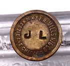 Antique token stamped JL F.W. MILLS MFG. CO. CHICAGO Good For 5 cents