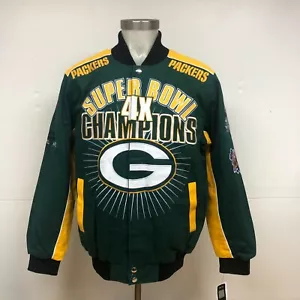 Green Bay Packers 4-Time Superbowl Champions Jacket - Picture 1 of 4