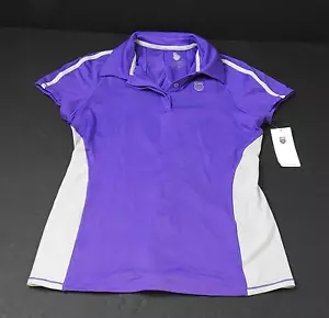 Nuova maglietta polo K-Swiss viola bianca manica casual sportiva piccola R24 - Foto 1 di 1