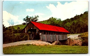 Postcard Bennett Covered Bridge Magalloway River Lincoln Plantation Maine ME UNP - Picture 1 of 2