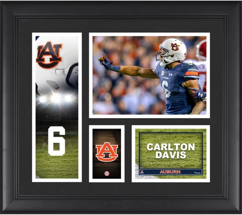 Carlton Davis Auburn Tigers Framed 15" x 17" Player Collage Cover