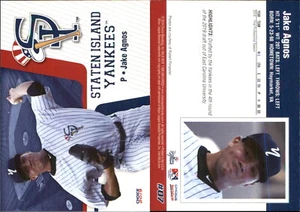 Jake Agnos 2019 Choice Staten Island Yankees #7 RC Card *AutographDen* FREE SHIP - Picture 1 of 1
