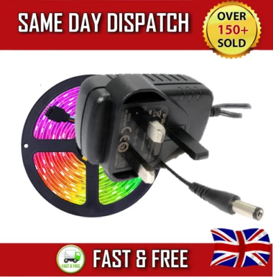 LED Kitchen Tape Lighting Power Supply 12V Transformer - FREE NEXT DAY DELIVERY - Image 1 of 2