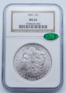 1883-P Morgan Silver Dollar NGC & CAC MS 65 Old Holder - C1953 - Picture 1 of 5