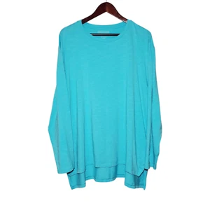 Camiseta Coolibar Carrington para mujer XXL azul aguamarina manga 3/4 UPF 50+ bambú - Imagen 1 de 5