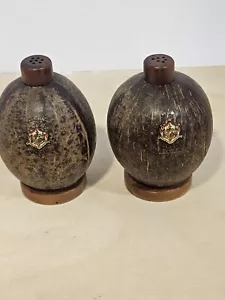 Coconut Salt And Pepper Shakers Made In Hawaii - Picture 1 of 5