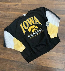 NCAA IOWA HAWKEYES '47 Vintage Tubular men's crewneck sweatshirt, black, LARGE - Picture 1 of 1