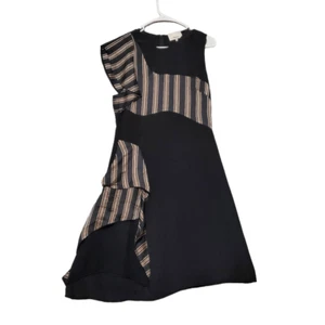 3.1 Phillip Lim Damen Rüschen gestreift 100 % Seide schwarz braun Kleid verändert 8 - Bild 1 von 13
