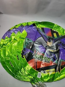 Batman Party Balloon Vintage GREEN Foil Balloons 5 --Size 18 Inches Joker Colors - Picture 1 of 3