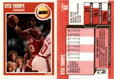 Otis Thorpe 1989 Fleer Basketball Card 62 Houston Rockets