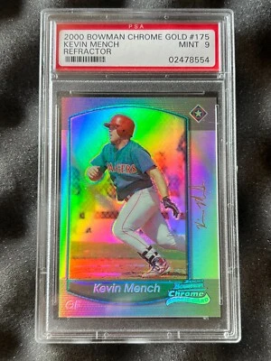 KEVIN MENCH 2000 Bowman Chrome Gold Refractor Rookie Card PSA 9  - Image 1 of 2