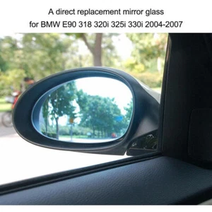 Espejo retrovisor lateral de vidrio térmico para BMW E81 E90 E91 E92 325i 328i 335i 2007-2011 - Imagen 1 de 7