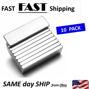 10er Pack - - Flache dünne Neodym Erdmagnete 25x10x3 mm rechteckig N52 - Bild 1 von 3