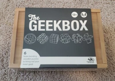 Marbles: The Brain Store Geek Box Wooden Puzzle (6 Piece) New/Sealed - Image 1 of 4