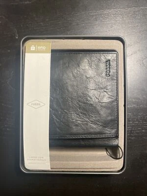 Fossil Large Coin Pocket Bifold Leather Wallet - Image 1 of 4