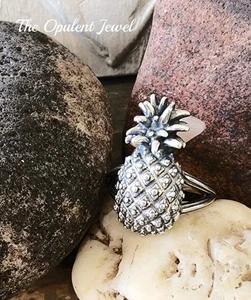 Nicht mehr erhältlicher James Avery Ananas Ring Größe 5,5 selten erschwinglich Top Qualität - Bild 1 von 3