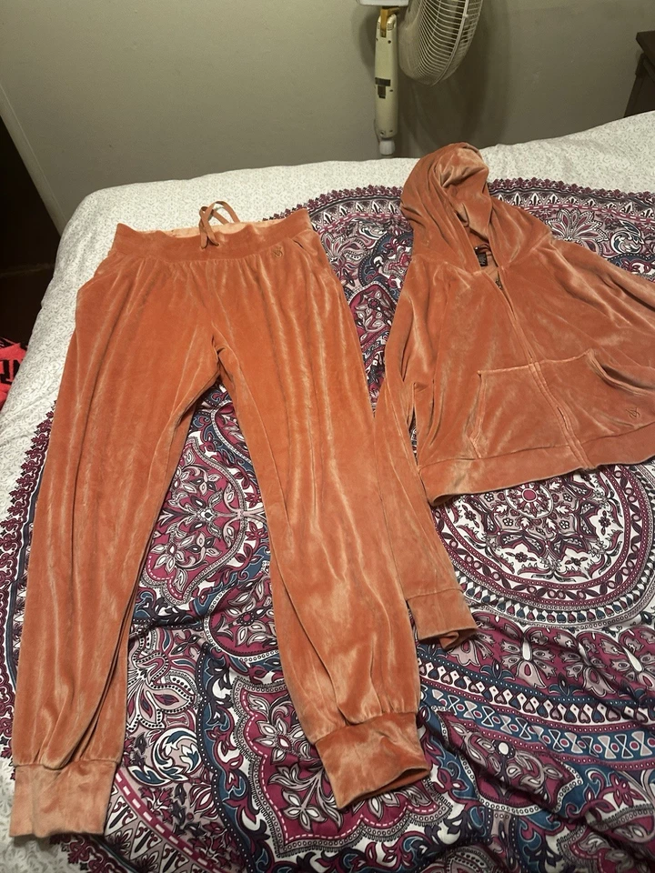 Traje de chándal Victoria’s Secret naranja talla grande para mujer 2 piezas Foto 1 de 4
