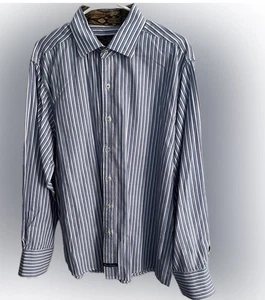 English Laundry Herren XXL blau gestreift Classic Collection Langarm Knopfleiste - Bild 1 von 15