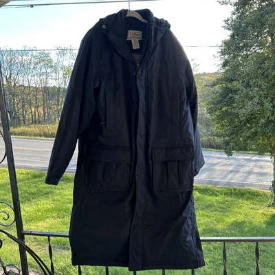 Vtg LL Bean Plaid Lined Quilted Coat GoreTex USA Men’s Sz L Trenchcoat - Image 1 of 4