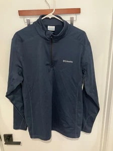 Columbia Men's Quarter Zip Fleece Lined Pullover, Navy, Large - Picture 1 of 3