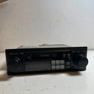 Receptor de casete estéreo clásico radio AM/FM Alpine 7400 negro vintage - Imagen 1 de 12