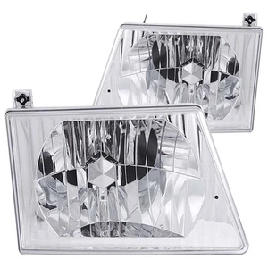ANZO Crystal Headlight Set - Fits 2001 Ford E-250 Econoline - Picture 1 of 5