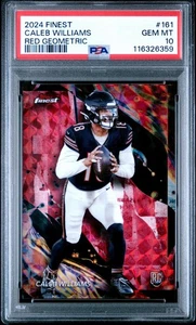 Caleb Williams 2024 Topps Finest Red Geometric Uncommon RC /5 PSA 10 GEM SSP - Picture 1 of 2