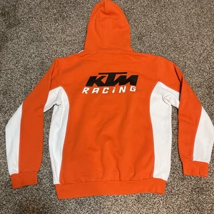 KTM Racing powerwear Hoodie XL Team Orange Full Zip long Sleeve fleece - Picture 1 of 10