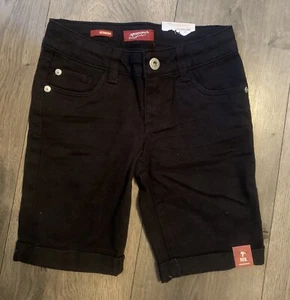 girls arizona black bermuda shorts size7 reg - Picture 1 of 2