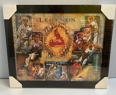 St. Louis Cardinals World Series Legends Framed Photo Print 16"x13" Musial Brock - Image 1 of 2