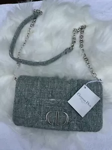 NEW with TAG Dior Caro Cannage Linen Canvas Bag Crossbody Green - Picture 1 of 23