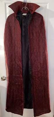 CAPA VAMPIRO ROJA/NEGRA Gauzy Web Adulto/Adolescente Disfraz Halloween 32” Largo L@@K!! Foto 1 de 4
