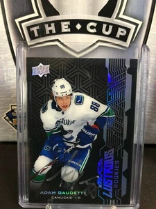 2018-19 UD Black Lustrous Rookies #LRAG Adam Gaudette AUTOGRAPH RC - Picture 1 of 2