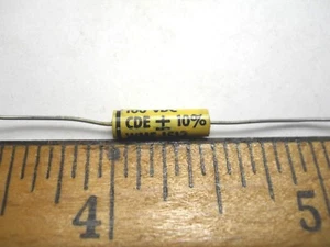 .012 mfd 100 VDC 10% Poly Fill Wrap Capacitor (NOS, New Old Stock)(QTY 10 ea)D77 - Picture 1 of 3