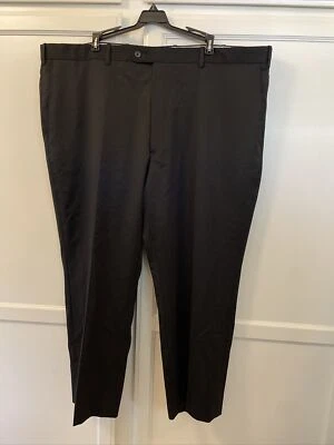 JB Britches Black 100% Worsted Wool Torino Flat Front Dress Pants Sz 44r - Image 1 of 4