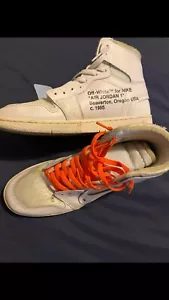 Air Jordan Off-White x Jordan 1 Retro High OG 'White' 2018 AQ0818-100 - Picture 1 of 6