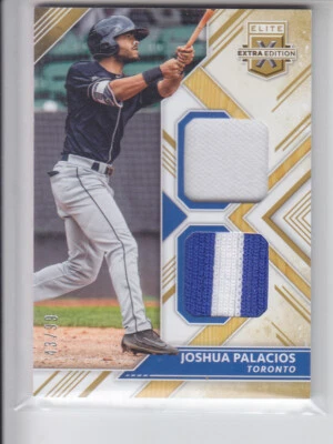 2018 Panini Elite Extra Edition Dual Materials Patch Gold /99 Joshua Palacios - Image 1 of 2