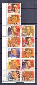 Francobolli USA: 1994 JAZZ Singers SC 2854-61 USATI blocco di 12 targhette. Fuori carta - Foto 1 di 1