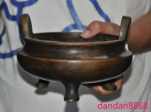Bruciatore di incenso dinastia bronzo puro Cina 6,8" da collezione - Foto 1 di 7