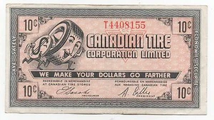 CANADA 10 CENTS CASH BONUS CANADIAN TIRE CORPORATION LIMITED LOOK SCANS - Picture 1 of 2