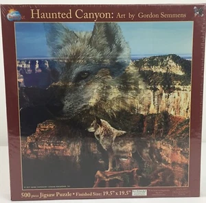Haunted Canyon 500 pieces NEW made in USA Jigsaw Puzzle Animal Wild Wolf - Picture 1 of 9
