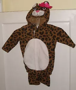 Old Navy Baby Toddler Girl Leopard Halloween Costume 12 - 24 Month Used 2 Pc - Picture 1 of 7