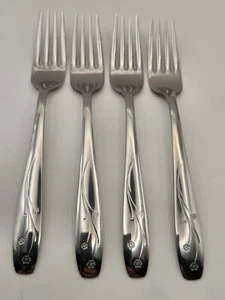Wallace STARGLOW Stainless Dinner Forks Set of 4 - Picture 1 of 2