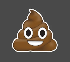 Poop Emoji Die Cut Sticker Decal - Picture 1 of 1