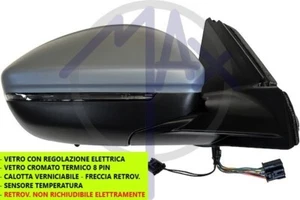 SPECCHIO SPECCHIETTO RETROVISORE ELETTRICO DESTRO PER PEUGEOT 208 DAL 2019 - Foto 1 di 4